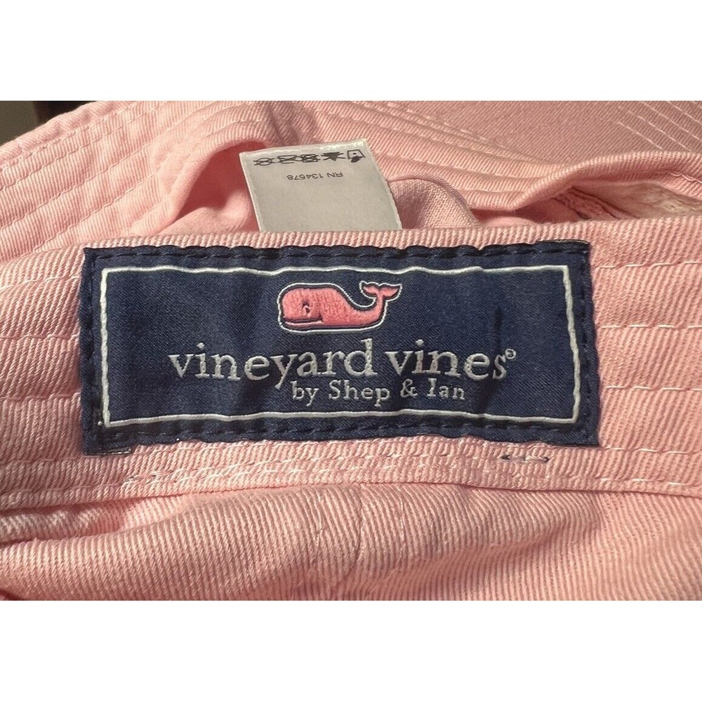 Vineyard Vines Shep & Ian Women Pink Gray Embroidered Slideback Cotton Hat Cap - Picture 4 of 8